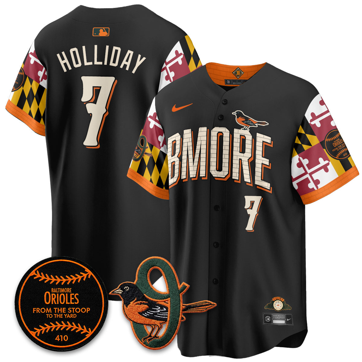 Baltimore Orioles x Maryland State Flag 2026 Vapor Jersey - Stitched-Cuztomshoes