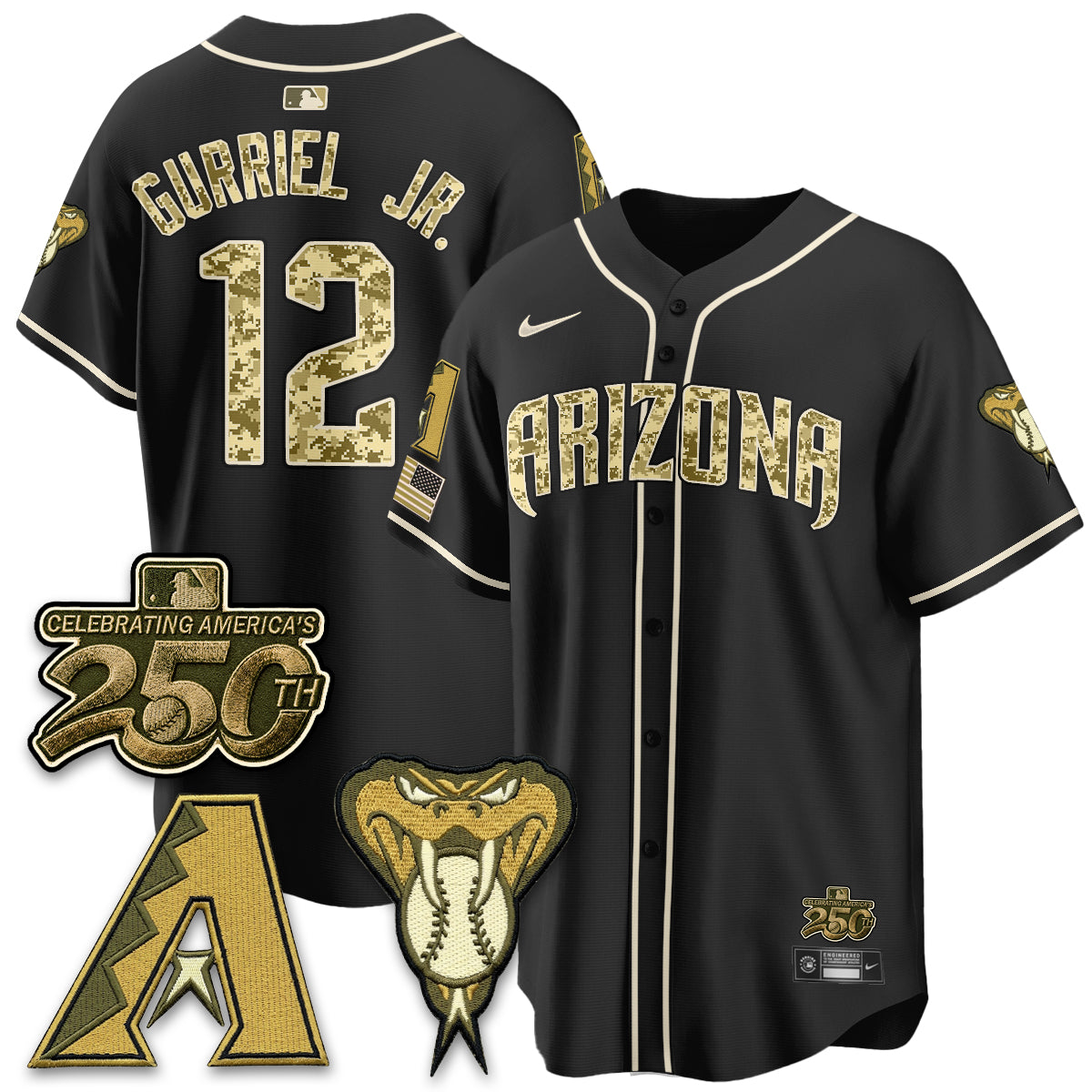 Arizona Diamonbacks Salute to Service 2026 Vapor Premier Limited Jersey - Stitched-Cuztomshoes