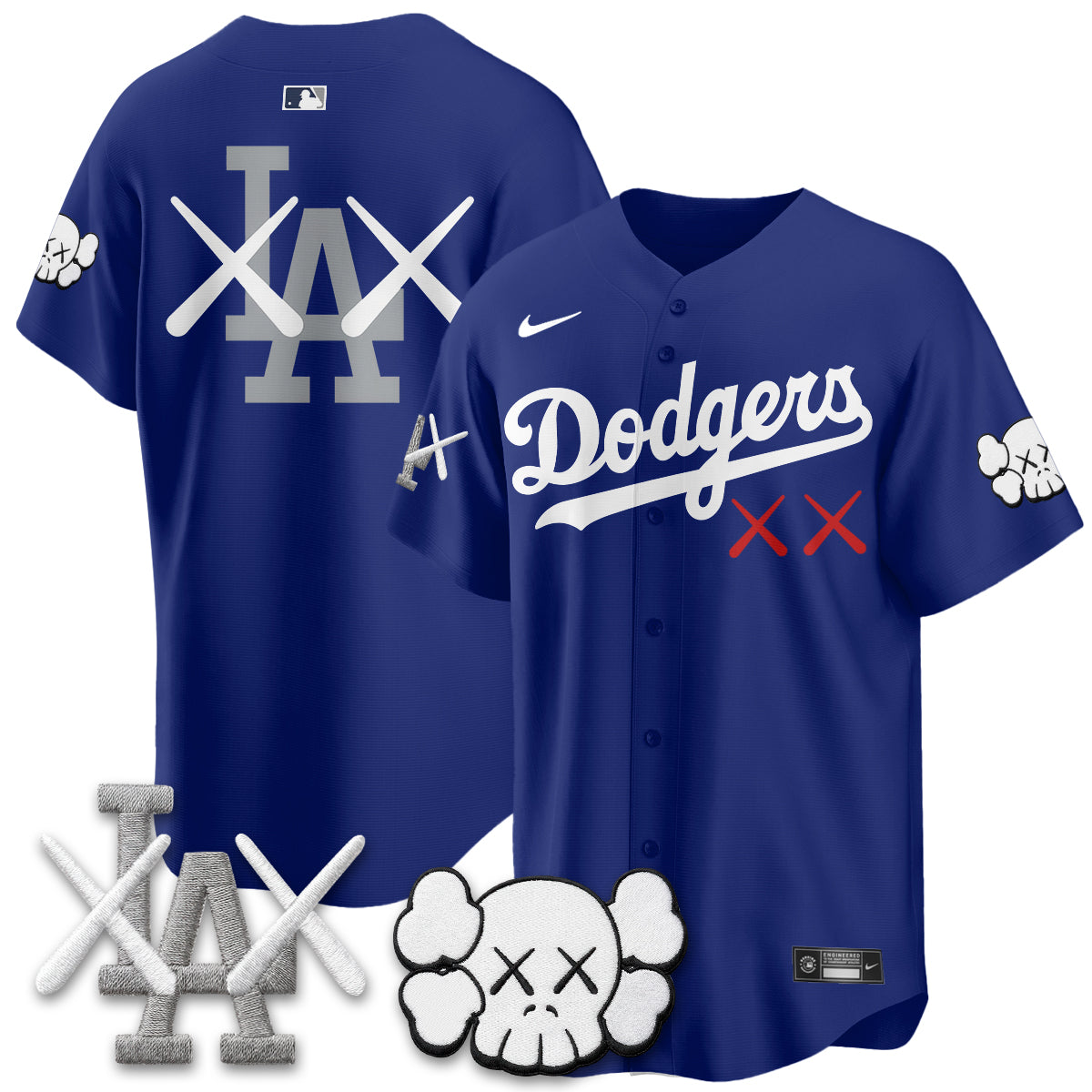Los Angeles Dodgers x KAWS Edition Vapor Jersey - Stitched-Cuztomshoes