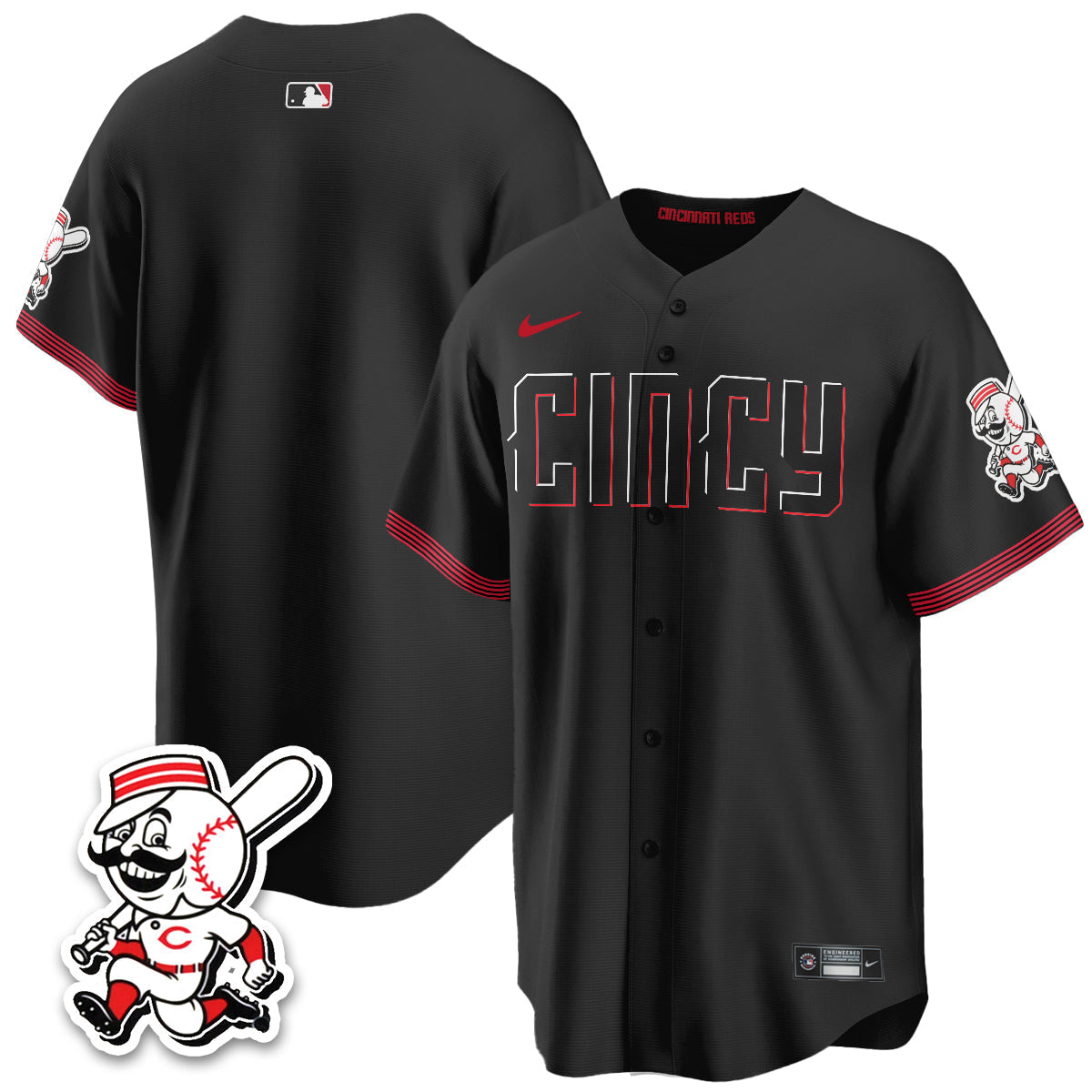 Cincinnati Reds 2026 City Connect Limited Vapor Jersey - Stitched