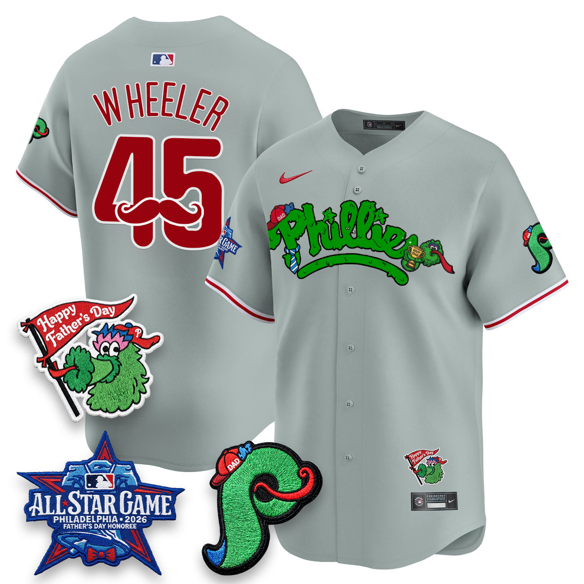 Philadelphia Phillies Happy Father's Day Vapor Jersey - Stitched