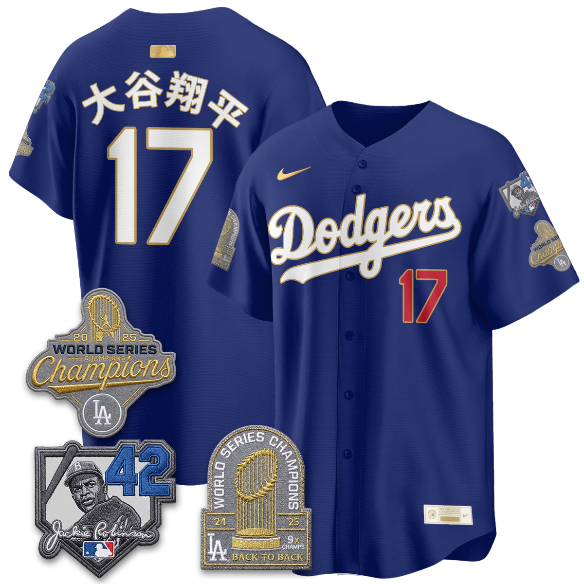 Los Angeles Dodgers 2026 Jackie Robinson New Era Vapor Limited Jersey - Stitched-Cuztomshoes