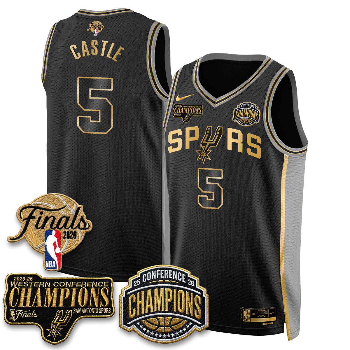 San Antonio Spurs 2026 Basketball  Western Conference Champions Vapor Special Edition Jersey - Stitched