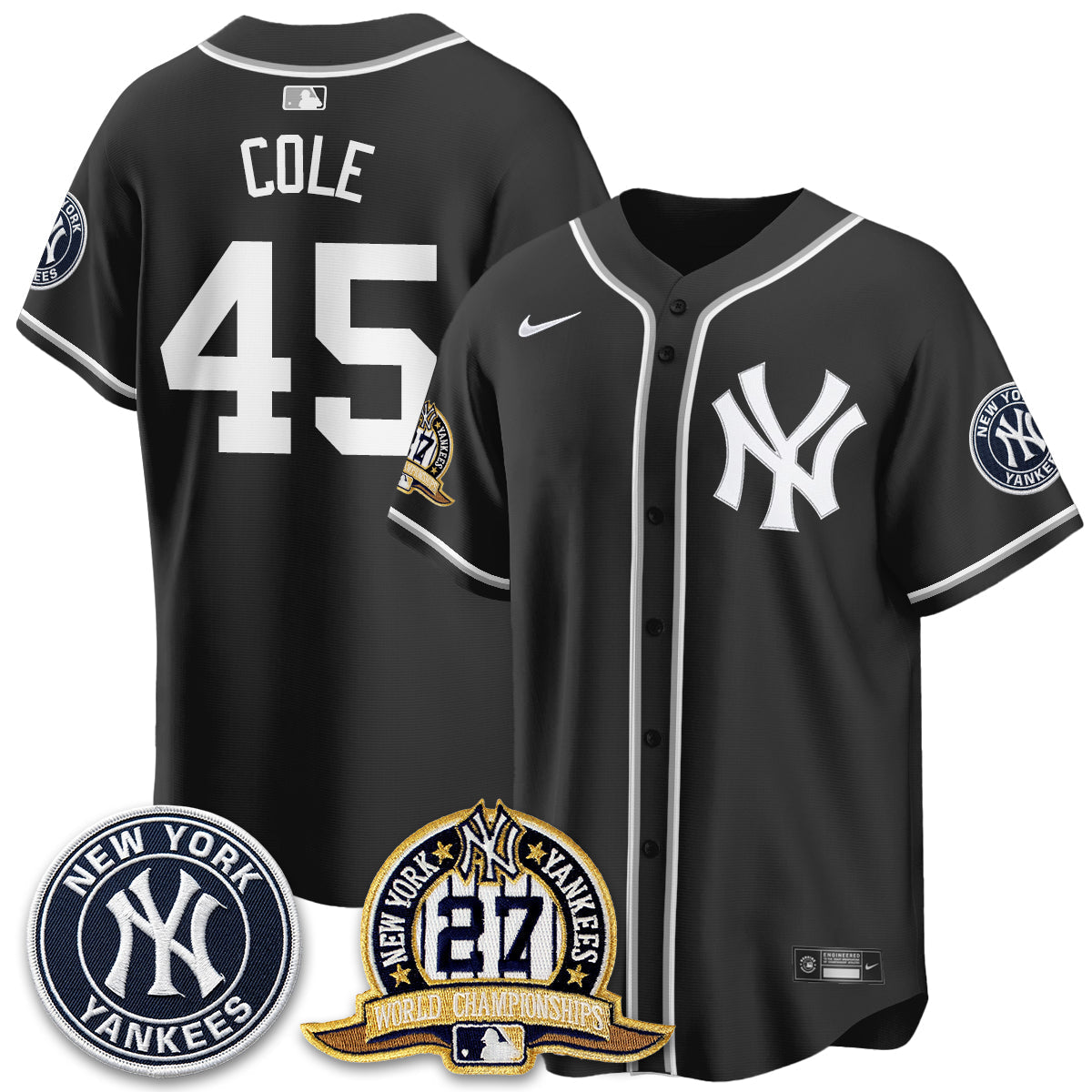 New York Yankees 2026 Black Out Style Vapor Limited Jersey - Stitched