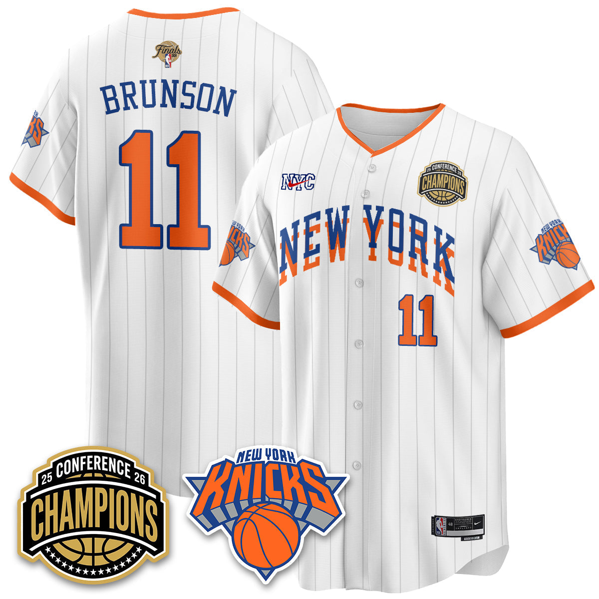 New York Knicks 2026 Basketball Finals Vapor City Edition Jersey V2- Stitched-Cuztomshoes