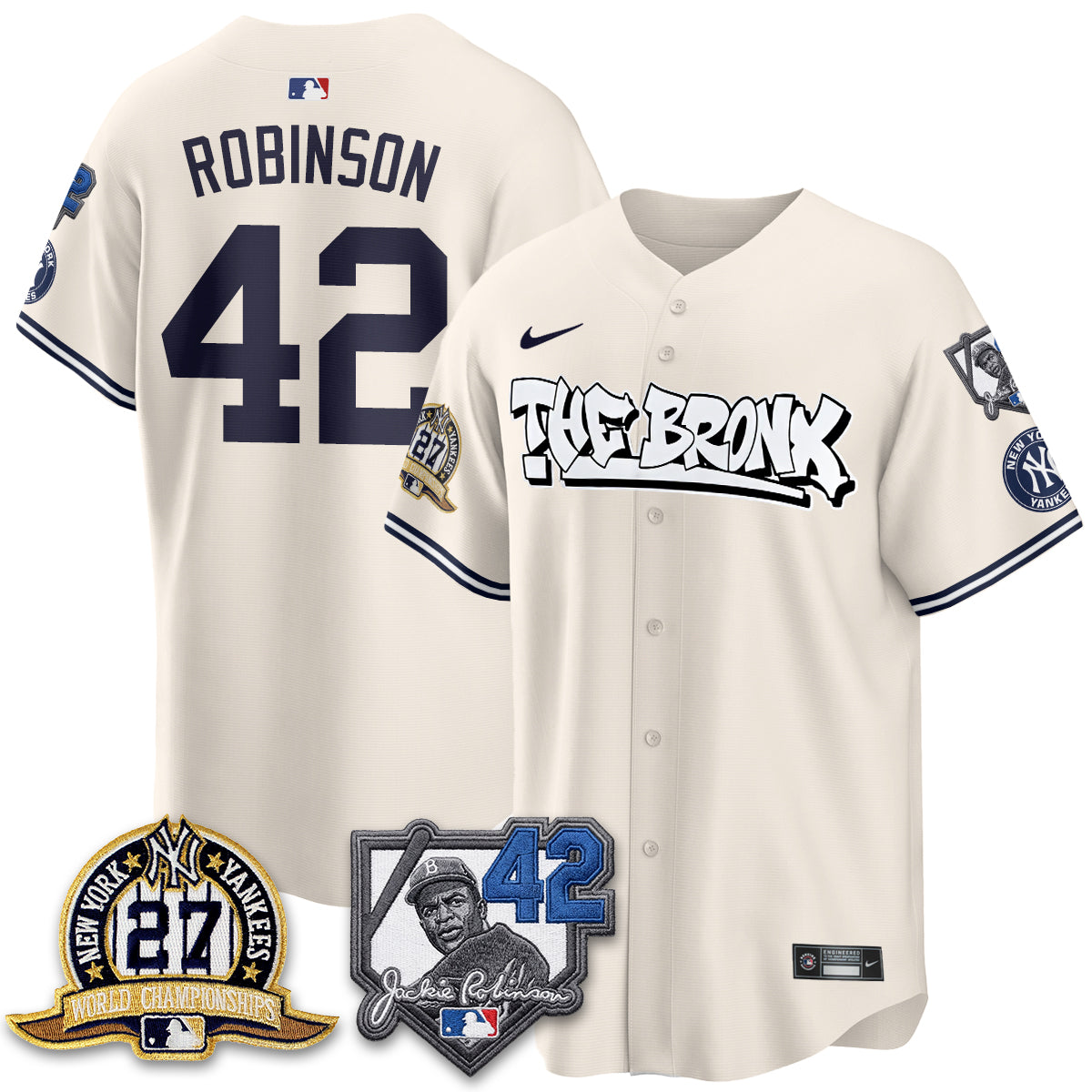 New York Yankees The Bronx 2026 Jackie Robinson Day Vapor Limited Jersey - Stitched