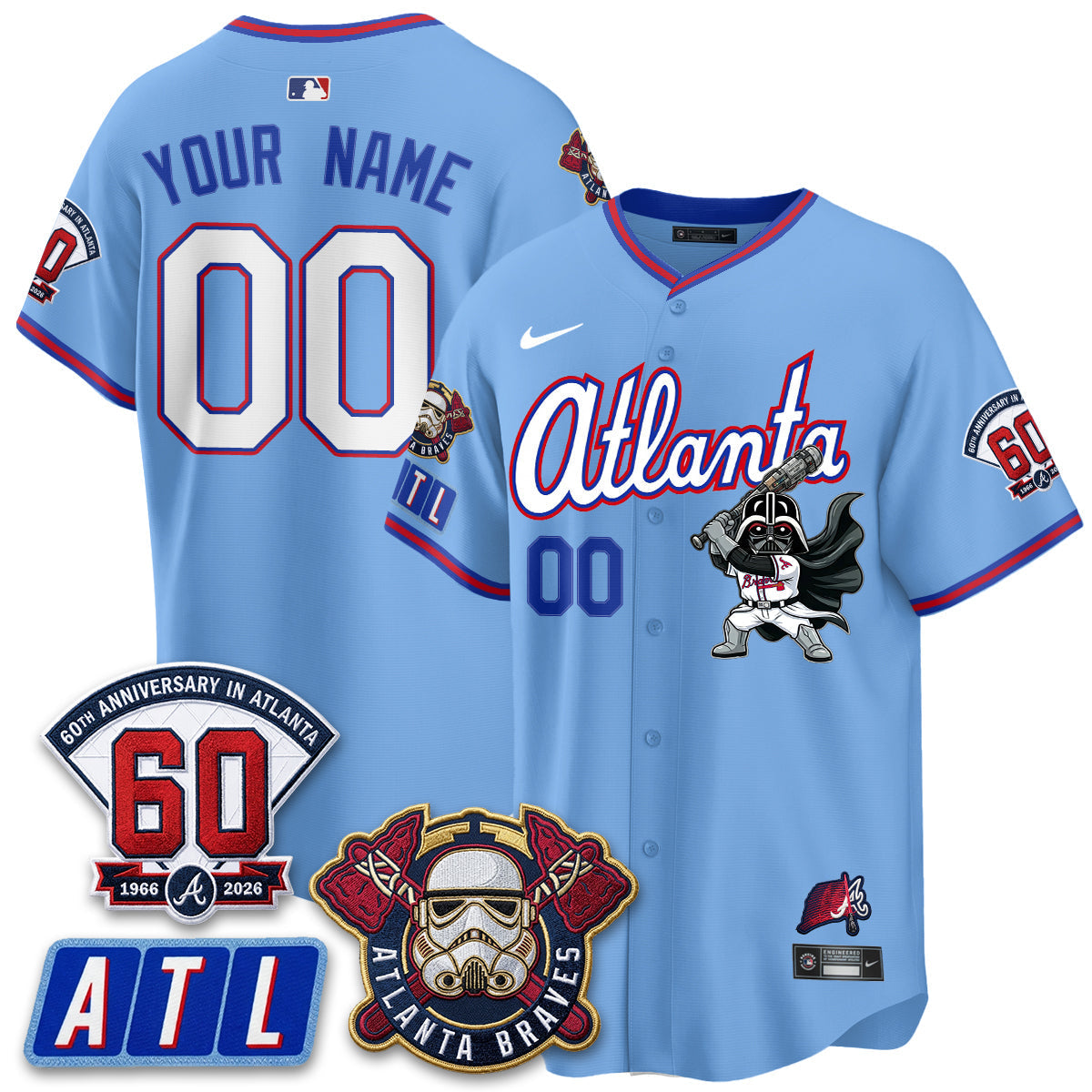 Atlanta Braves x SW Vapor Limited Custom Jersey - Stitched
