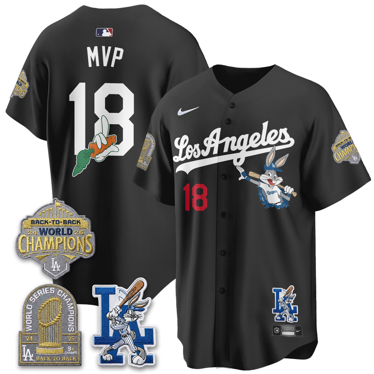 Los Angeles Dodgers Bunny Vapor Limited Jersey - Stitched-Cuztomshoes