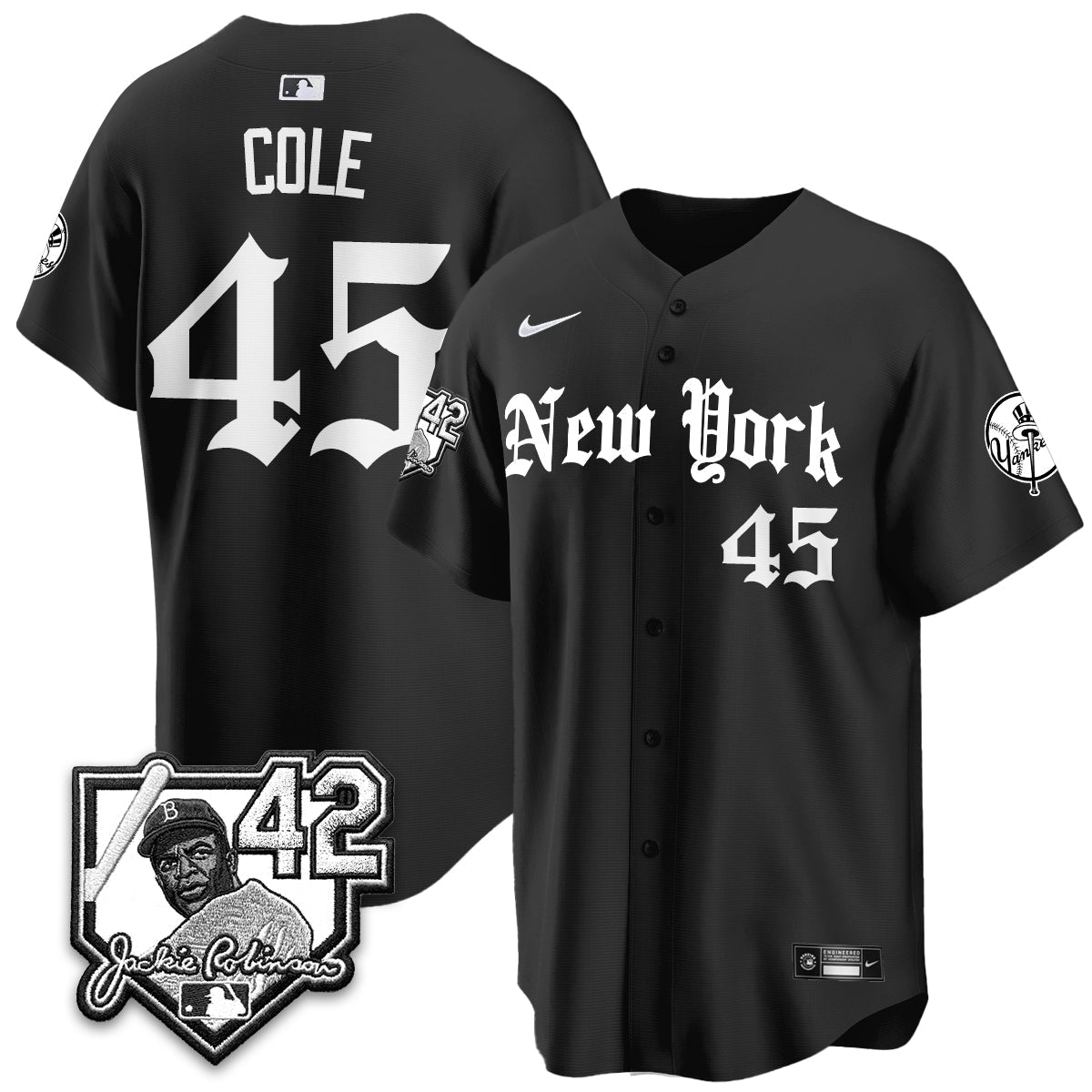 New York Yankees 2026 Jackie Robinson Day Gothic Vapor Limited Jersey - Stitched