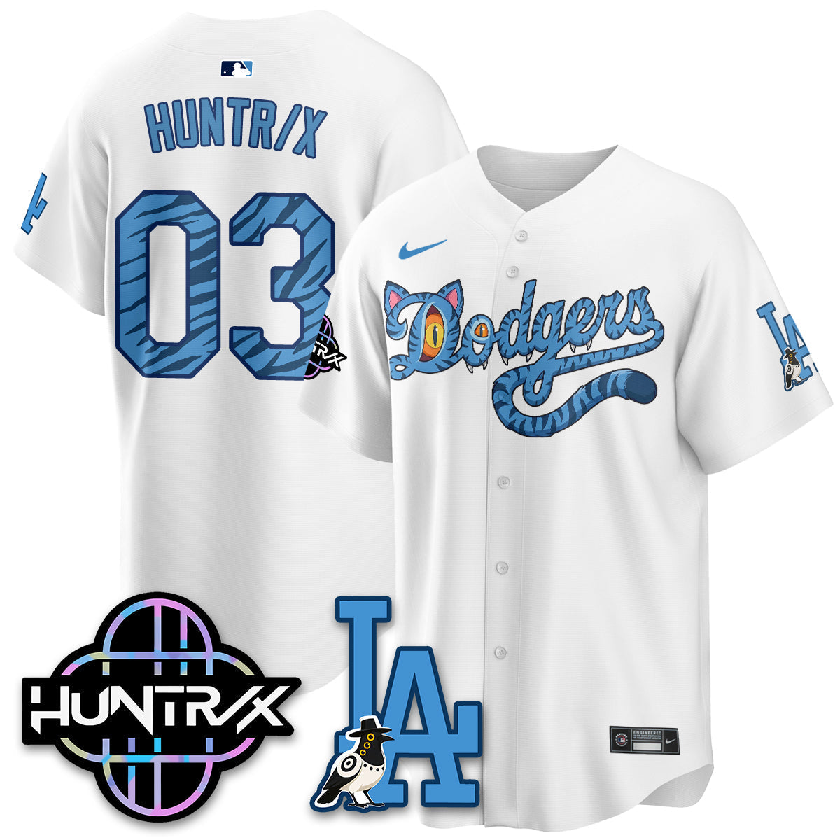 Los Angeles Dodgers x K-Pop Demon Hunters 2026 Vapor Jersey - Stitched-Cuztomshoes