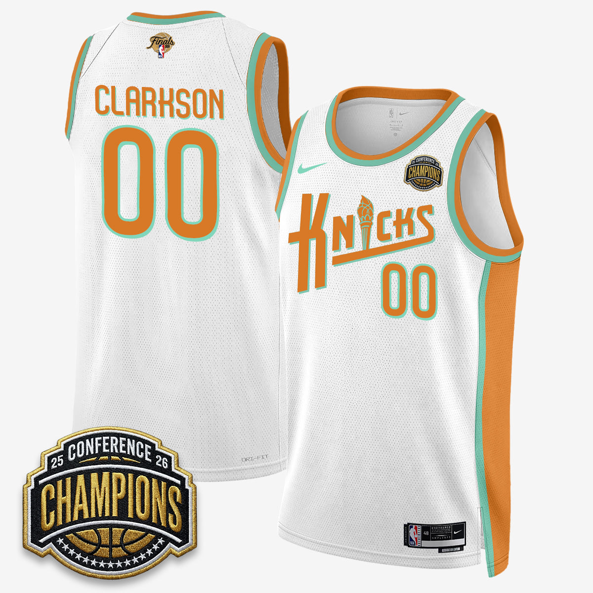 New York Knicks 2026 Eastern Conference Champions Special Edition Jersey V2- Stitched-Cuztomshoes