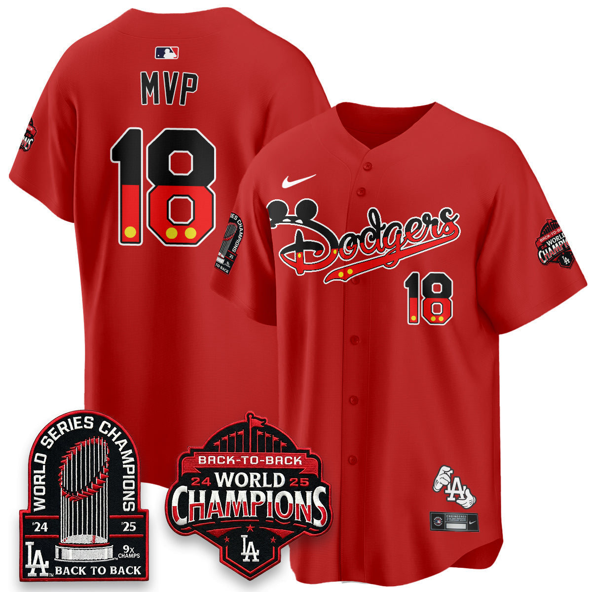 Los Angeles Dodgers x Mouse Vapor Limited Jersey- Stitched-Cuztomshoes