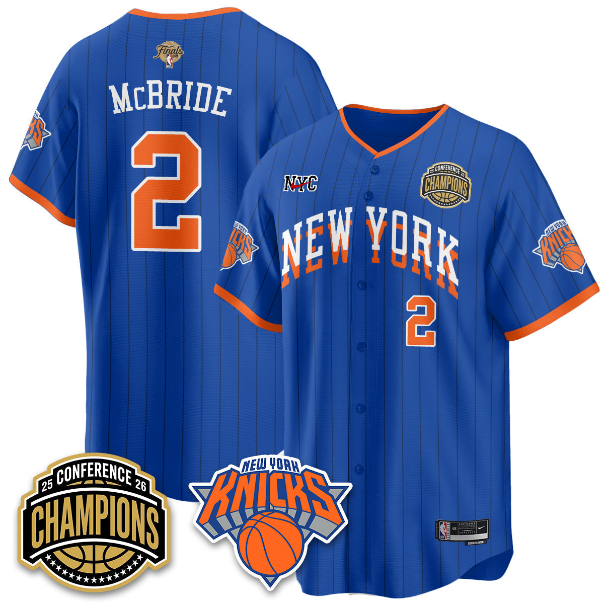 New York Knicks 2026 Basketball Finals Vapor City Edition Jersey V2- Stitched-Cuztomshoes