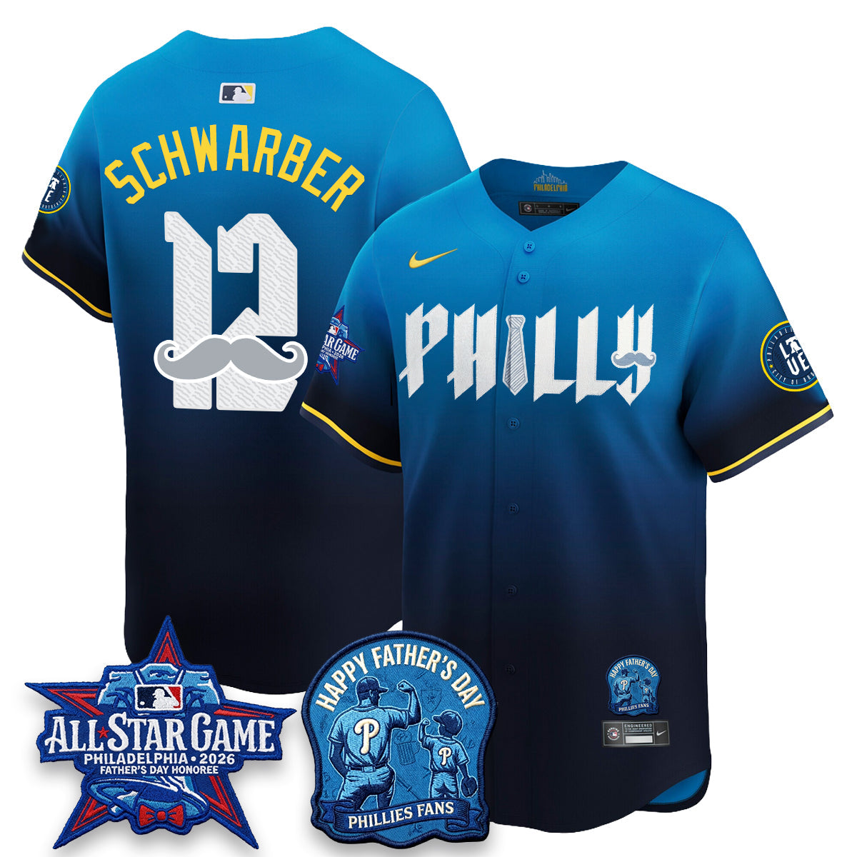Philadelphia Phillies Happy Father's Day Vapor Jersey - Stitched