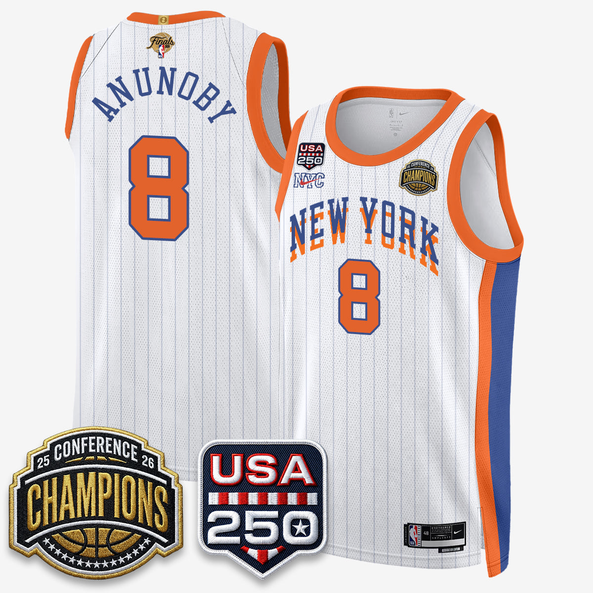 New York Knicks 2026 Basketball Eastern Conference Champions City Edition Jersey V2- Stitched-Cuztomshoes
