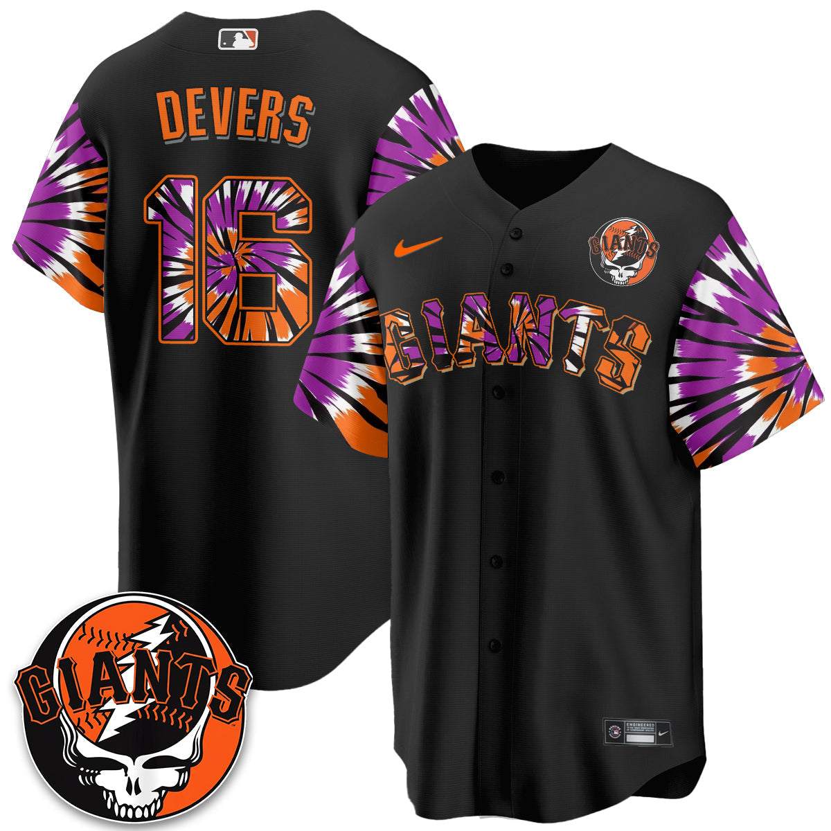 San Francisco Giants x Grateful Dead Vapor Jersey V2 - Stitched