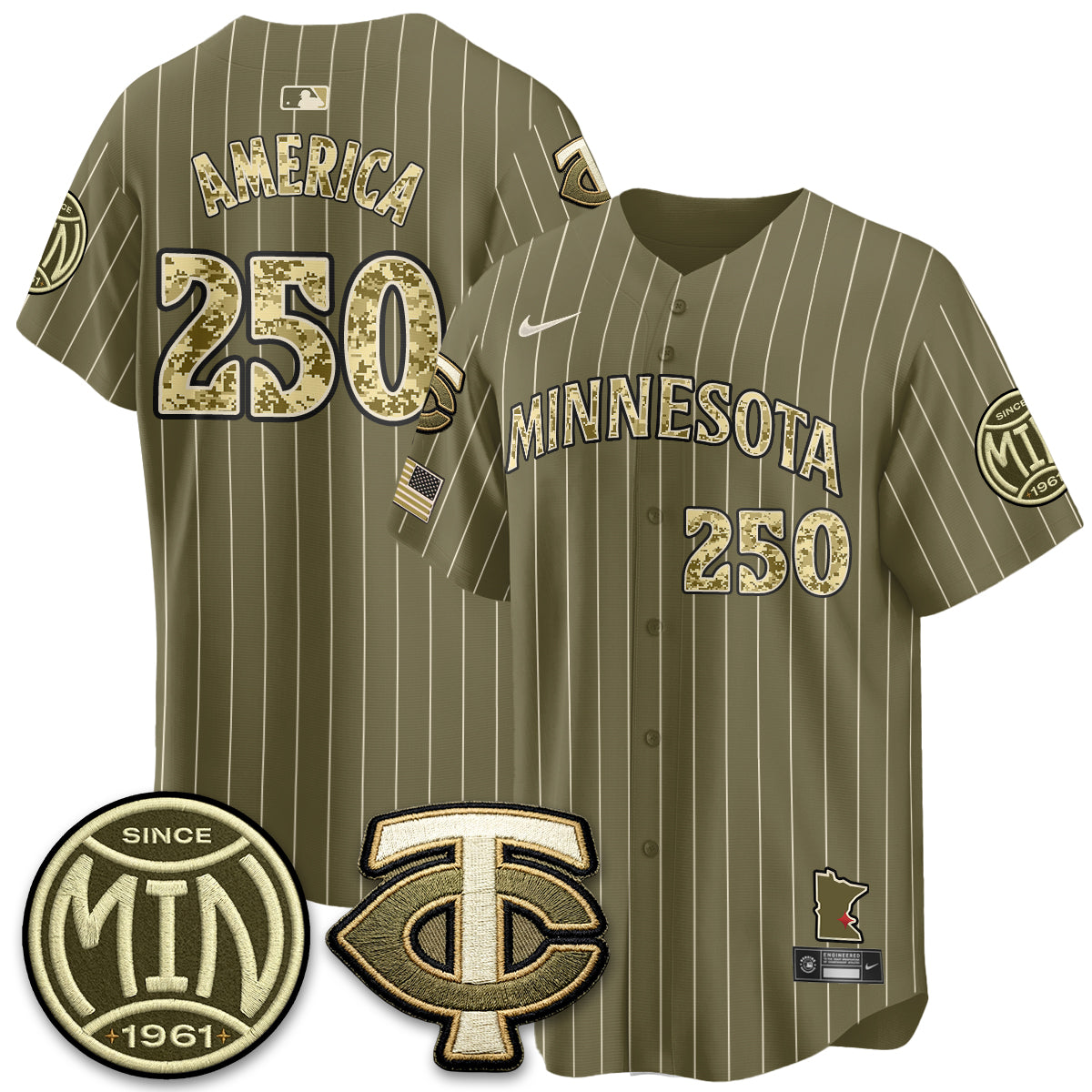 Minnesota Twins 2026 Armed Forces Day Jersey - Stitched