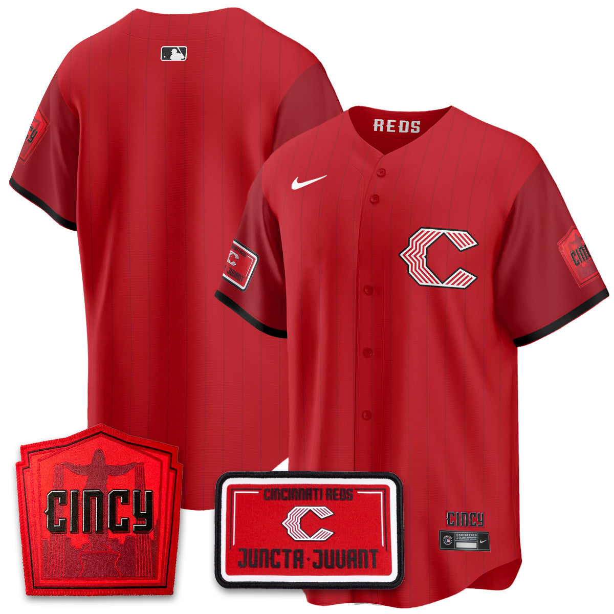 Cincinnati Reds 2026 City Connect Limited Premier Vapor Jersey - Stitched