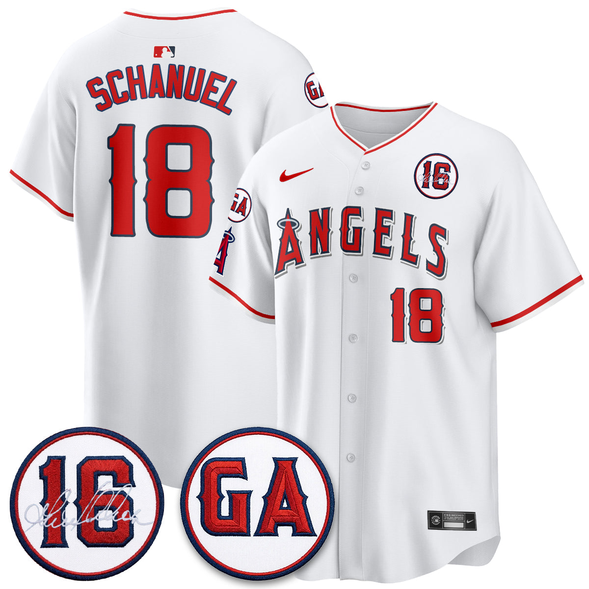 Los Angeles Angels Garret Anderson Tribute Patch Vapor Premier Limited Jersey - Stitched-Cuztomshoes
