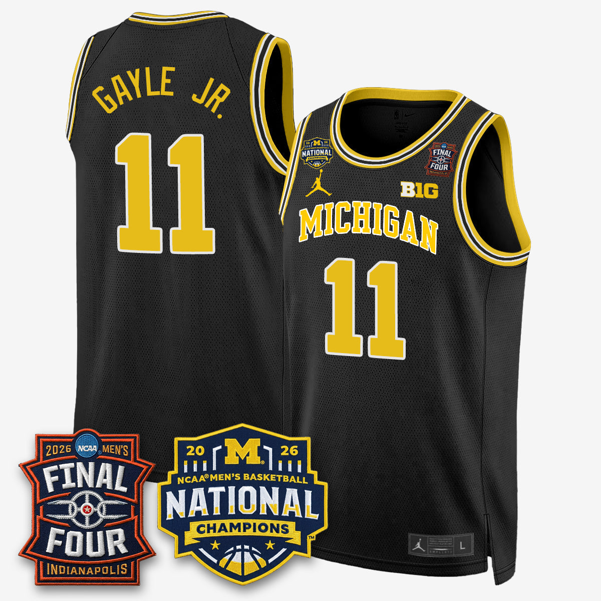 Michigan Wolverines 2026 Men's Basketball Champions Limited Jersey - Stitched-Cuztomshoes