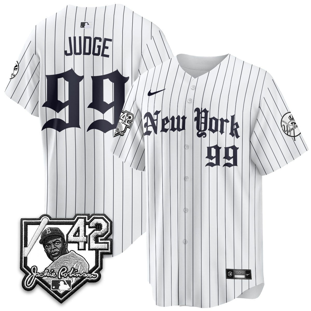 New York Yankees 2026 Jackie Robinson Day Gothic Vapor Limited Jersey - Stitched