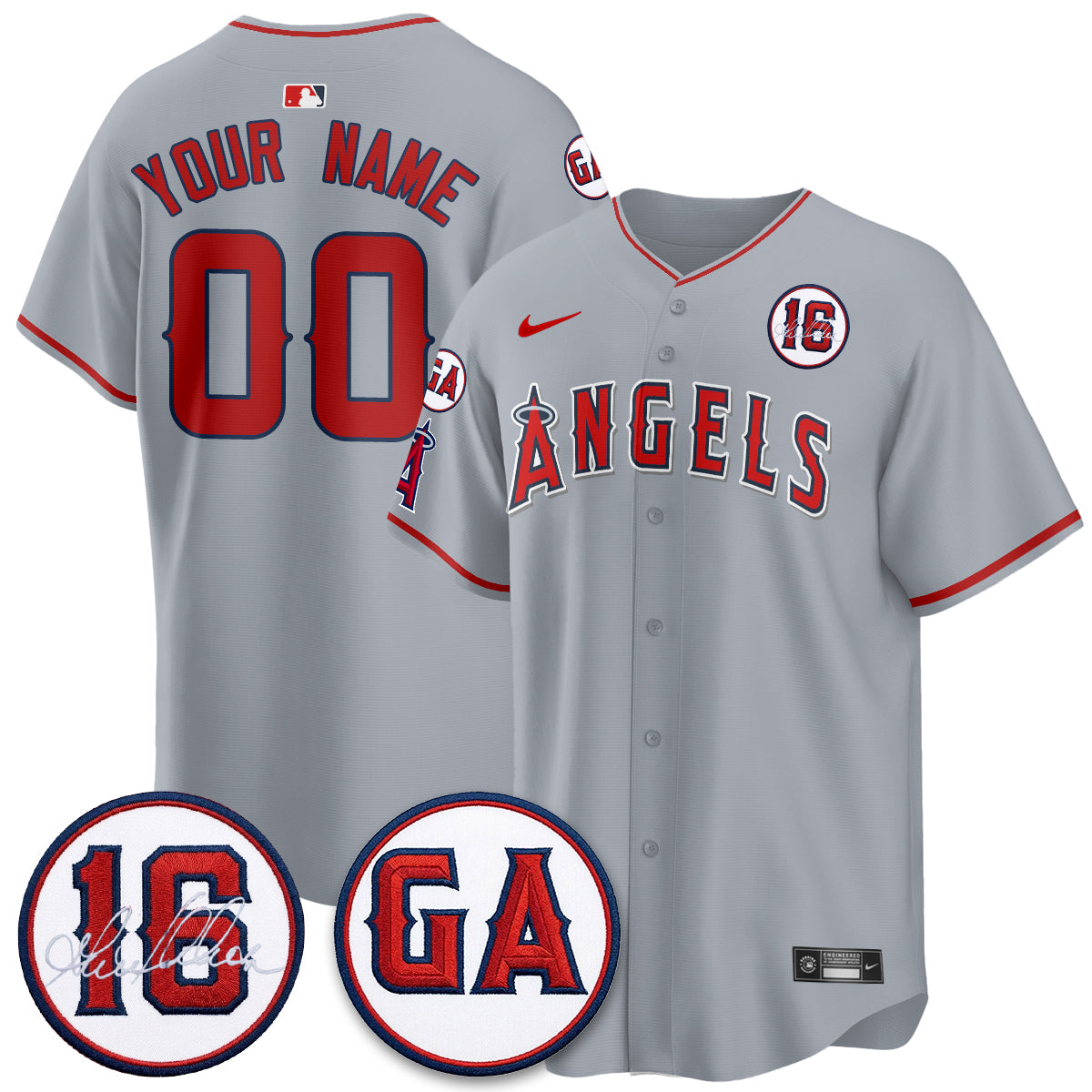 Los Angeles Angels Garret Anderson Tribute Patch Vapor Premier Limited Custom Jersey - Stitched-Cuztomshoes