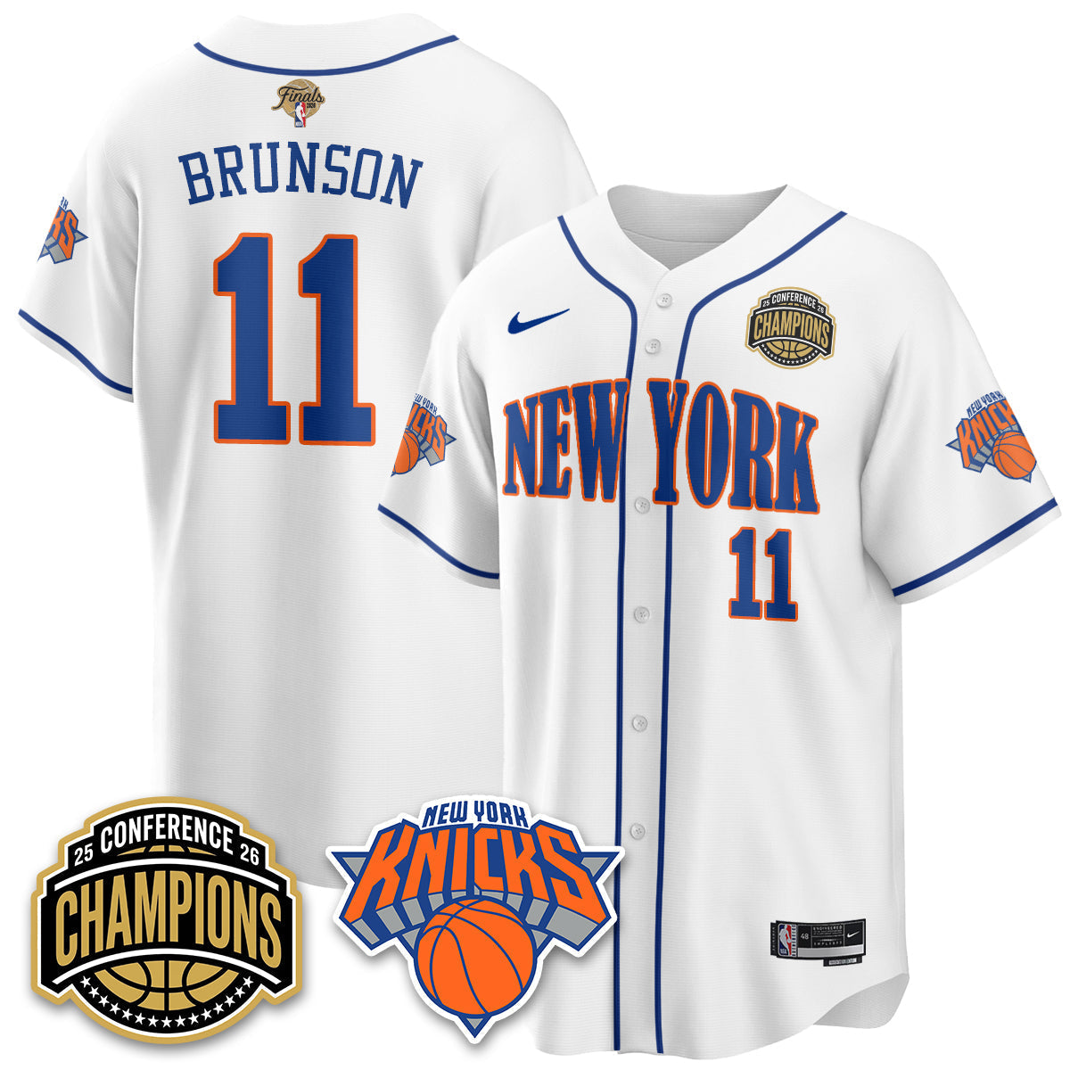 New York Knicks 2026 Basketball Finals Vapor City Edition Jersey V2- Stitched-Cuztomshoes