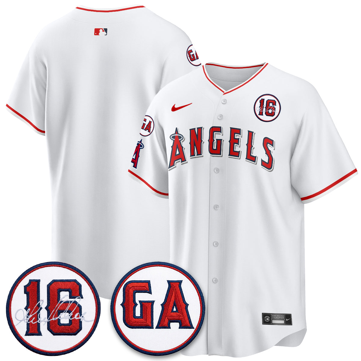 Los Angeles Angels Garret Anderson Tribute Patch Vapor Premier Limited Jersey - Stitched-Cuztomshoes