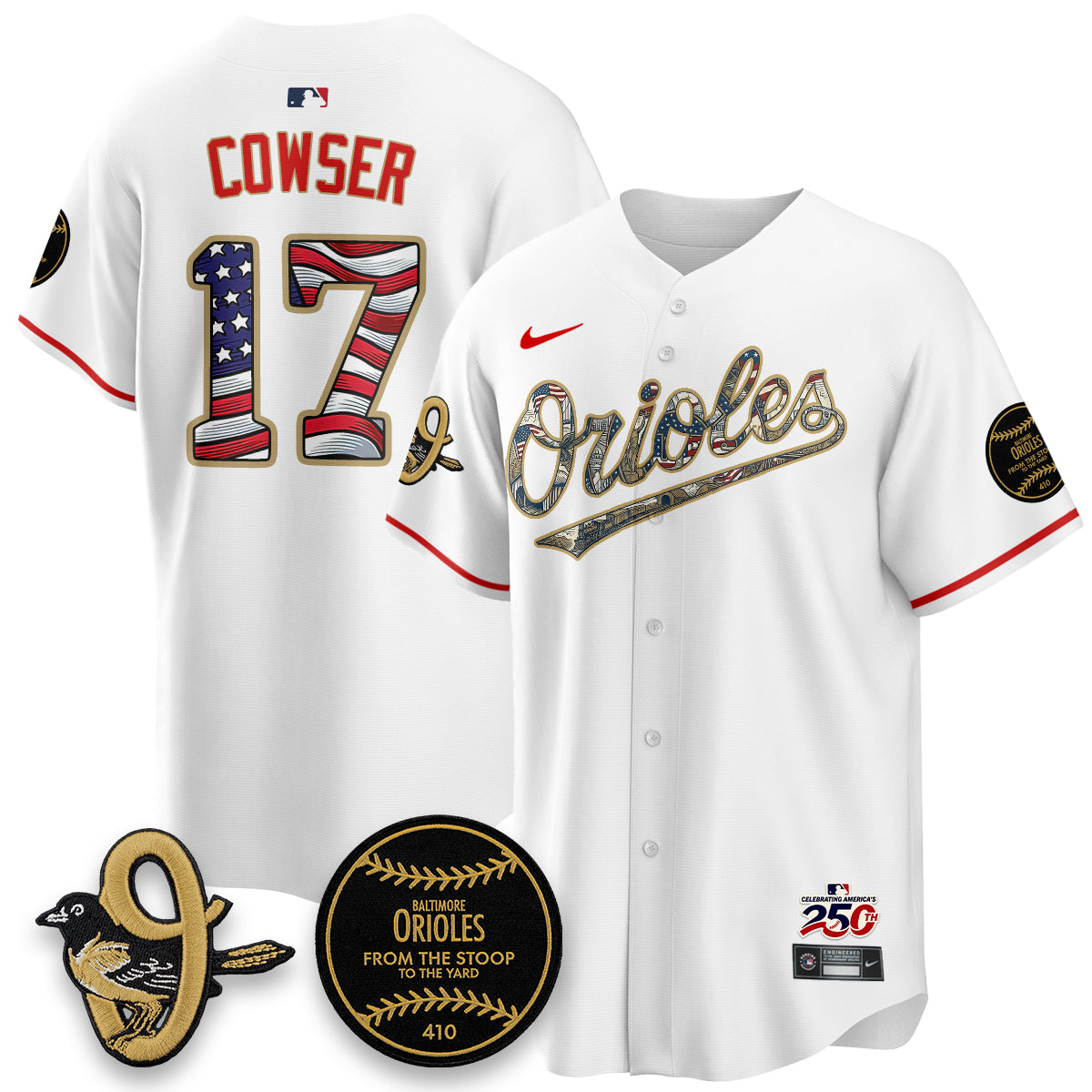 Baltimore Orioles 2026 Independence Day USA Vapor Limited Jersey - Stitched-Cuztomshoes