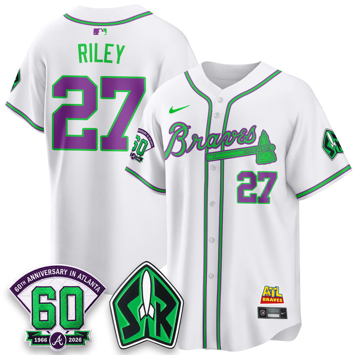 Atlanta Braves 60th Anniversary Space Ranger Edition Vapor Limited Jersey - Stitched
