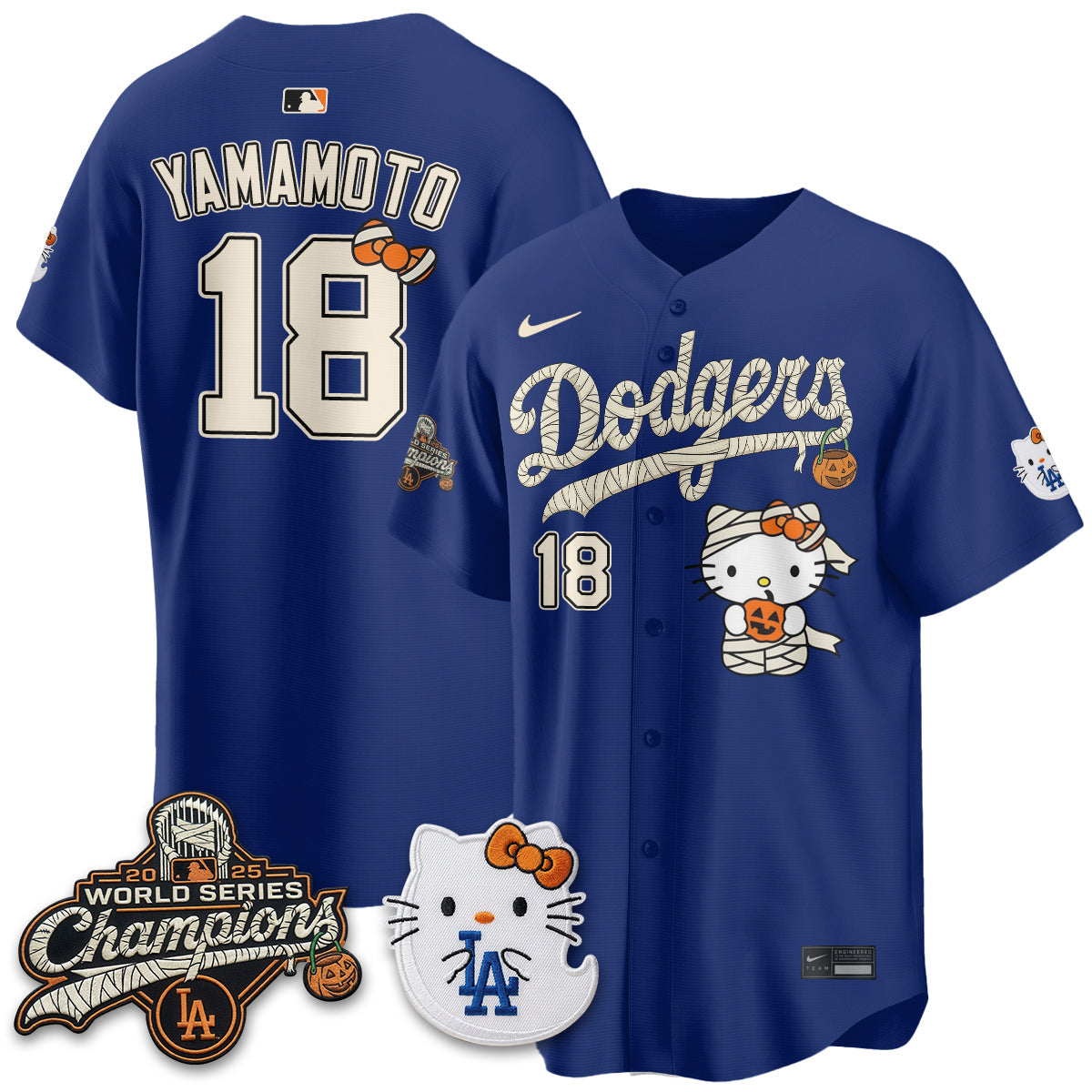 Los Angeles Dodgers Halloween 2026 Vapor Jersey V2- Stitched-Cuztomshoes