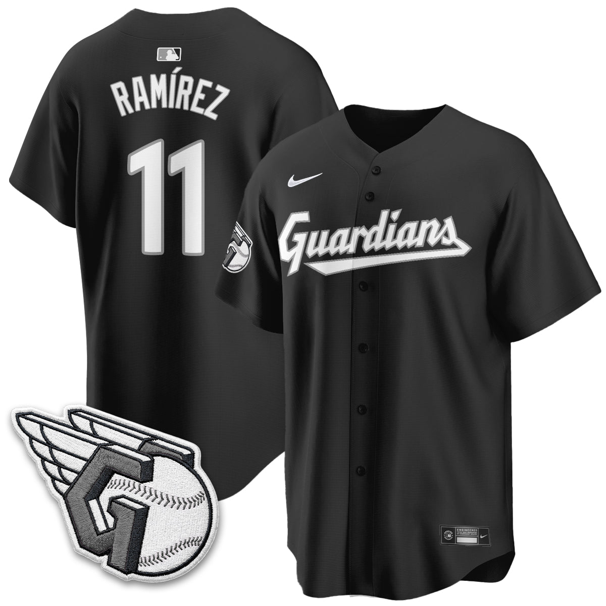 Cleveland Guardians 2026 Black Out Style Limited Vapor Jersey - Stitched