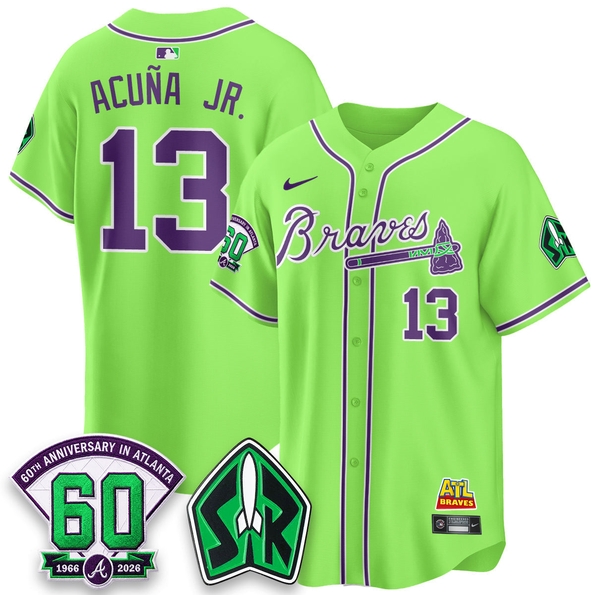 Atlanta Braves 60th Anniversary Space Ranger Edition Vapor Limited Jersey - Stitched