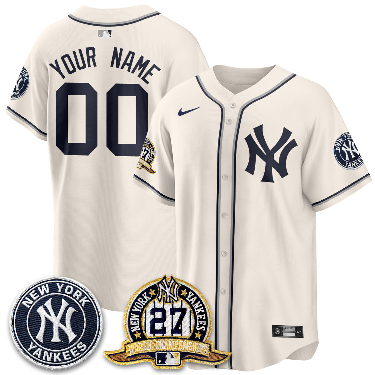 New York Yankees 2026 Black Out Style Vapor Limited Custom Jersey - Stitched