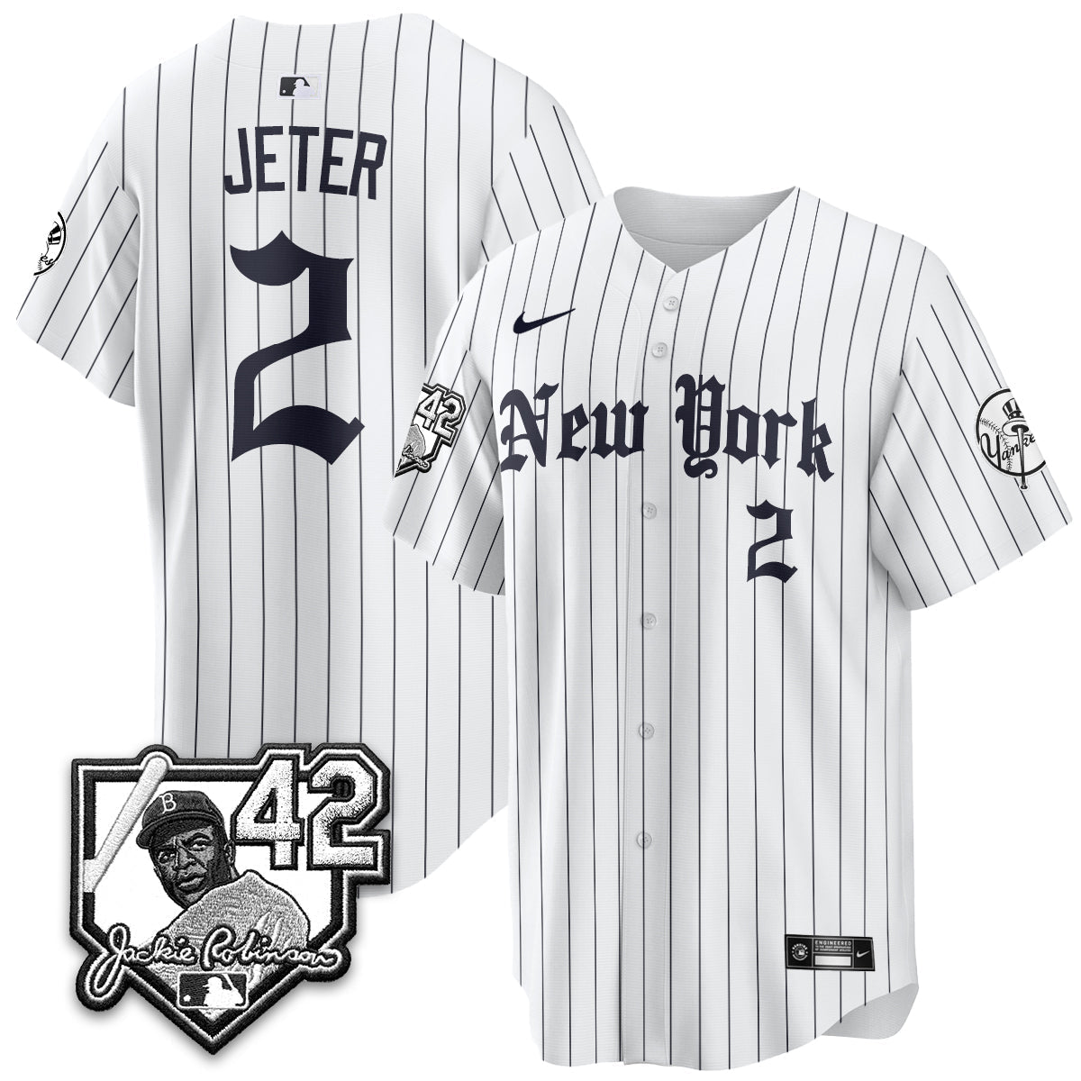 New York Yankees 2026 Jackie Robinson Day Gothic Vapor Limited Jersey - Stitched