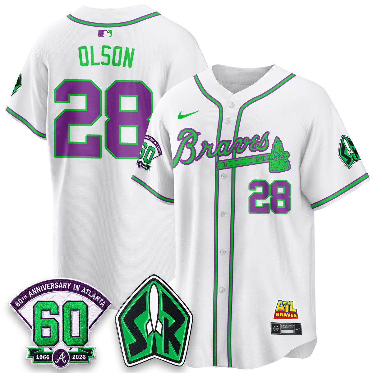 Atlanta Braves 60th Anniversary Space Ranger Edition Vapor Limited Jersey - Stitched