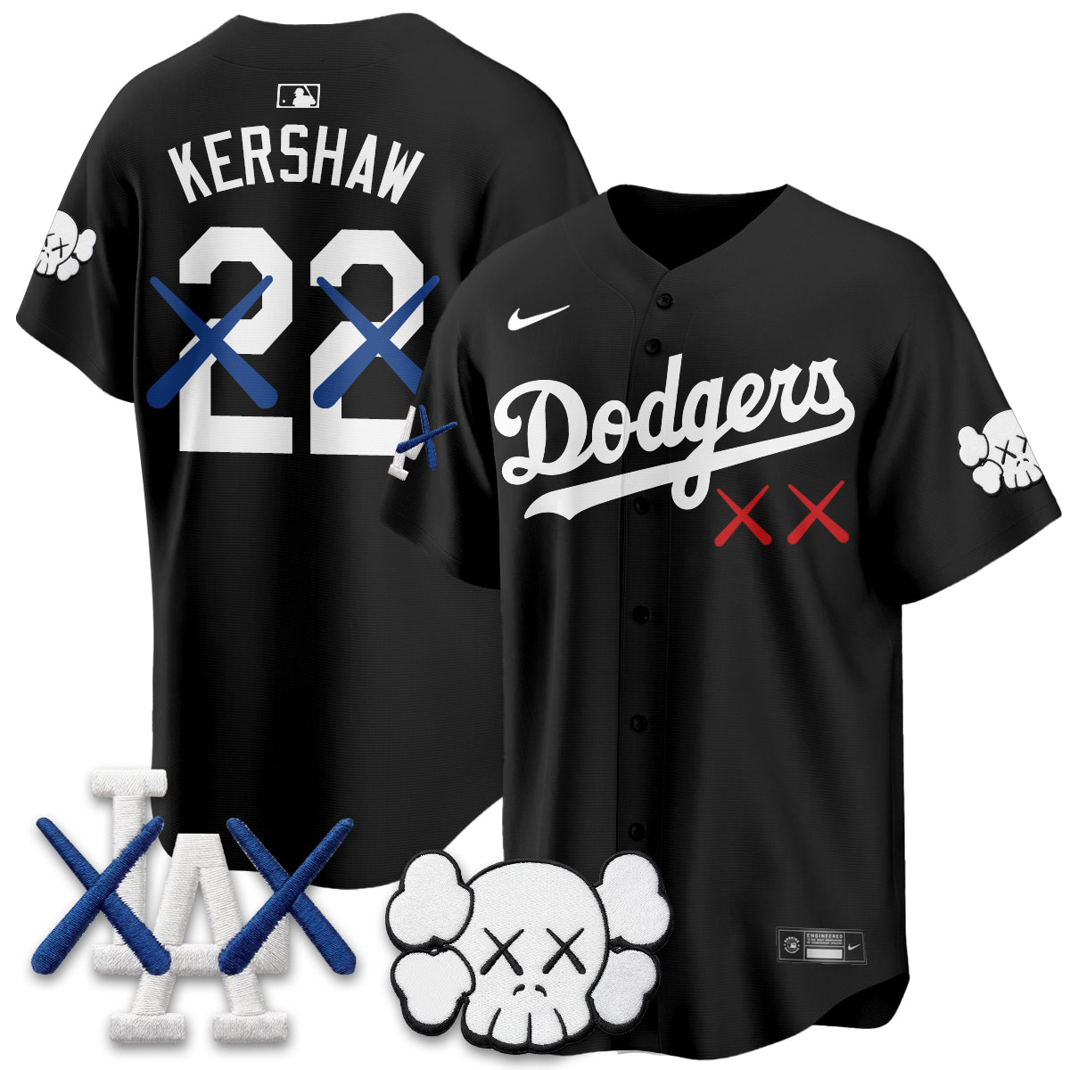 Los Angeles Dodgers x KAWS Edition Vapor Jersey - Stitched-Cuztomshoes
