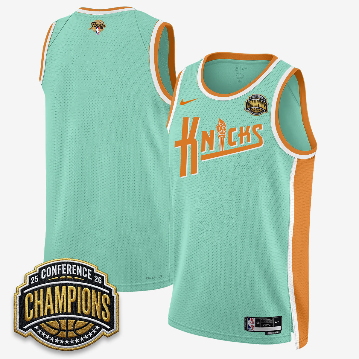 New York Knicks 2026 Eastern Conference Champions Special Edition Jersey V2- Stitched-Cuztomshoes