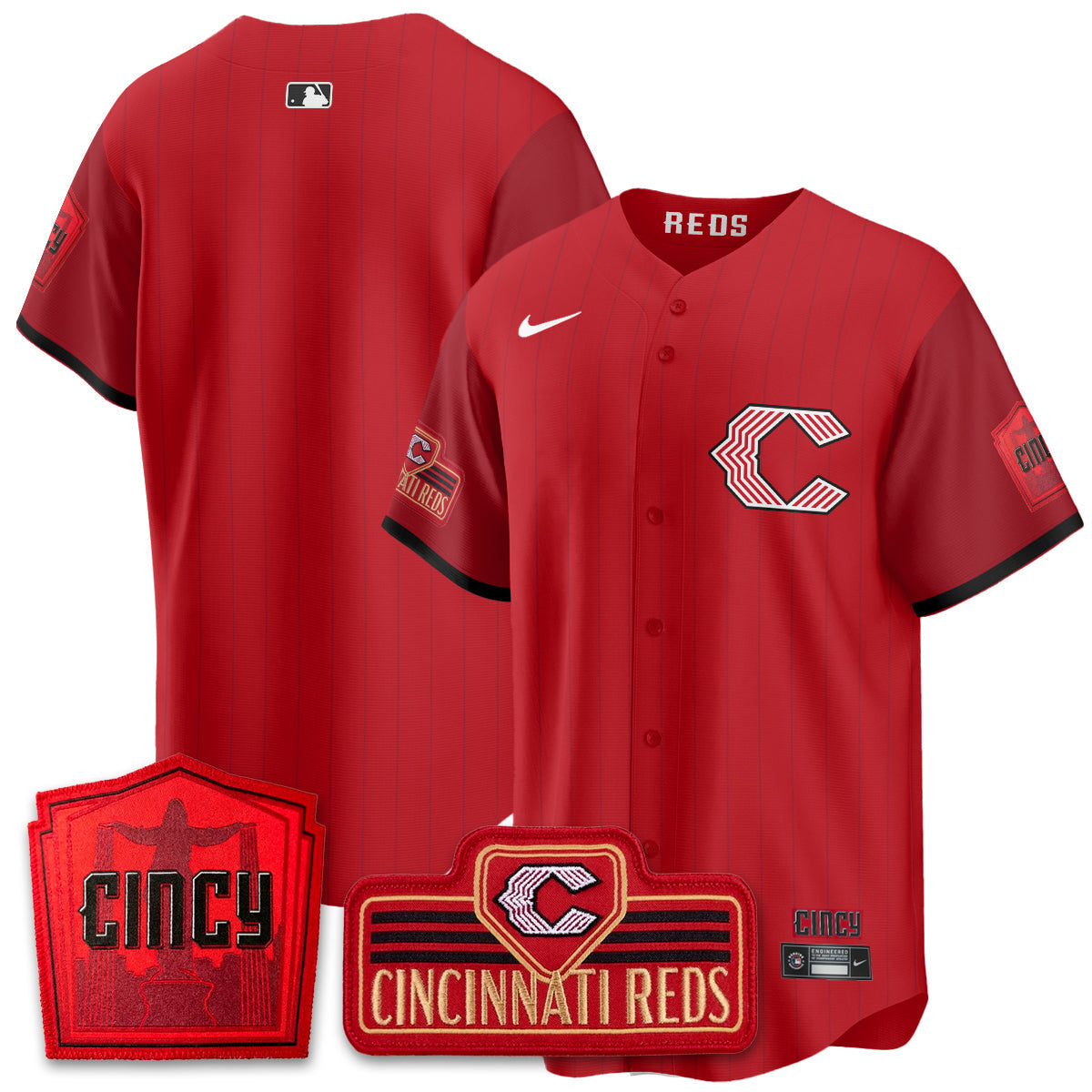 Cincinnati Reds 2026 City Connect Limited Premier Vapor Jersey - Stitched