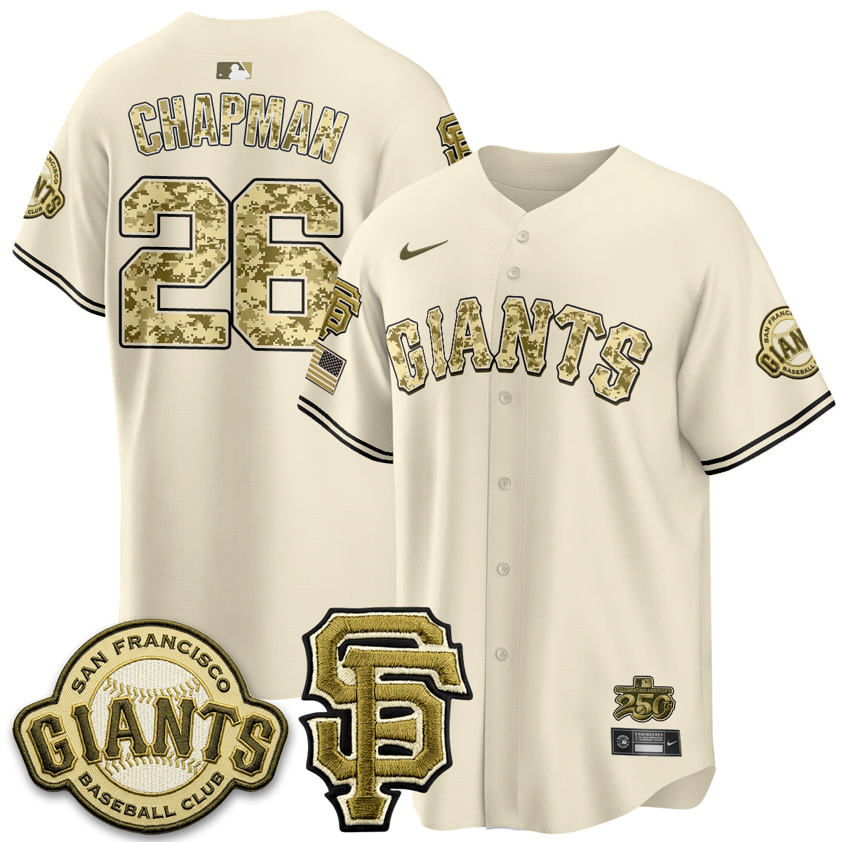 San Francisco Giants 2026 Armed Forces Day Jersey V2 - Stitched