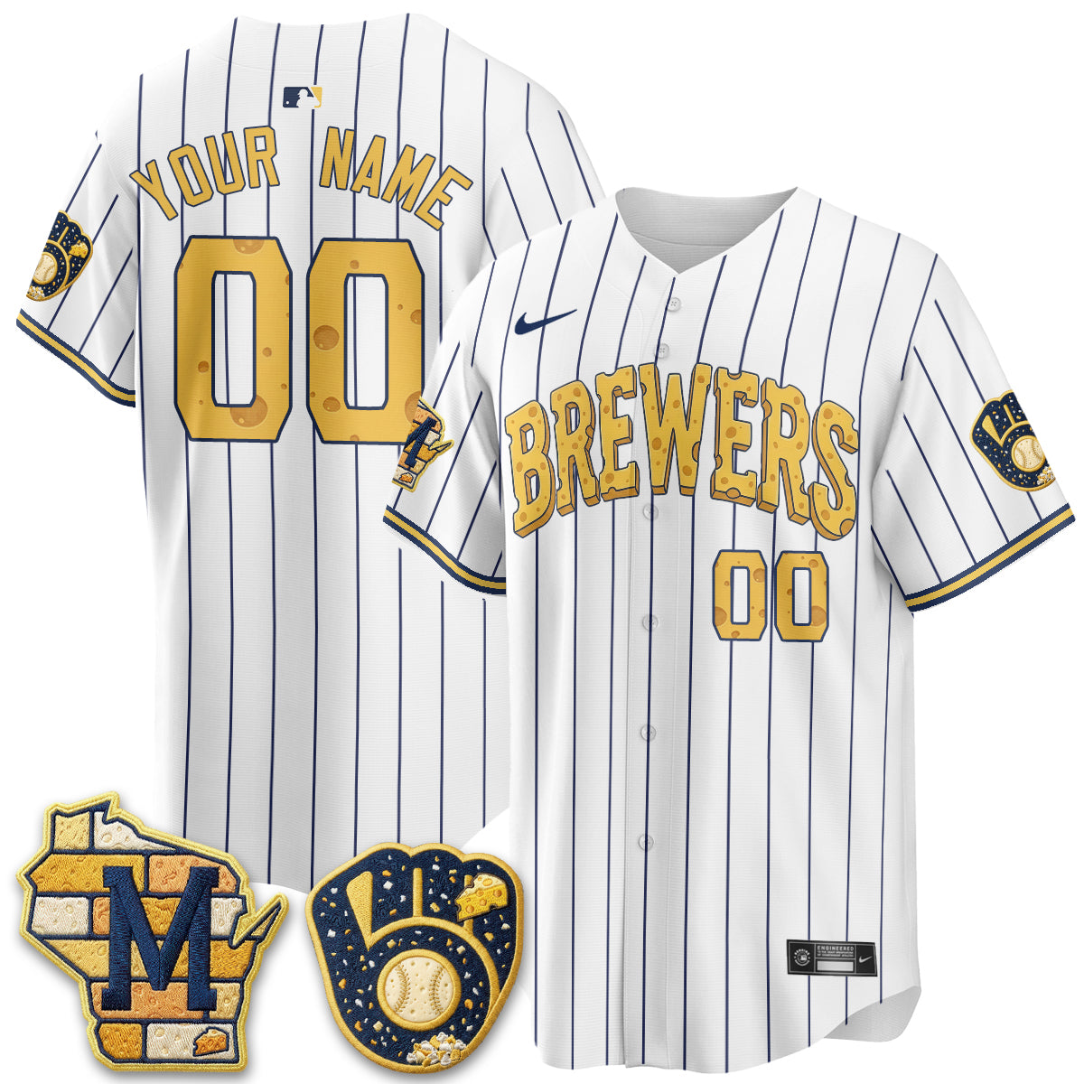 Milwaukee Brewers Cheesehead Edition Vapor Limited Custom Jersey - Stitched-Cuztomshoes
