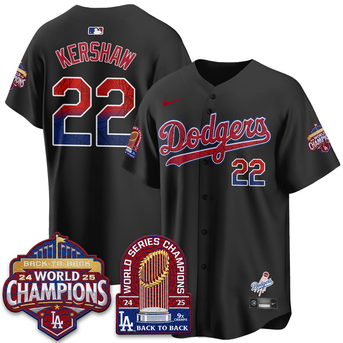 Los Angeles Dodgers x Web-Head 2026 Vapor Jersey - Stitched