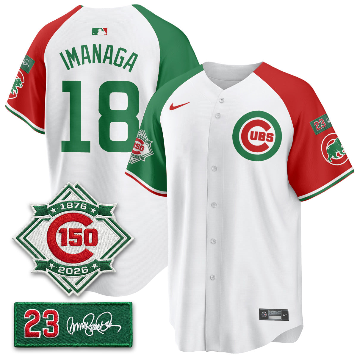 Chicago Cubs Limited Mexico Jersey - 150th Anniversary + Ryne Sandberg Tribute Patch Stitched