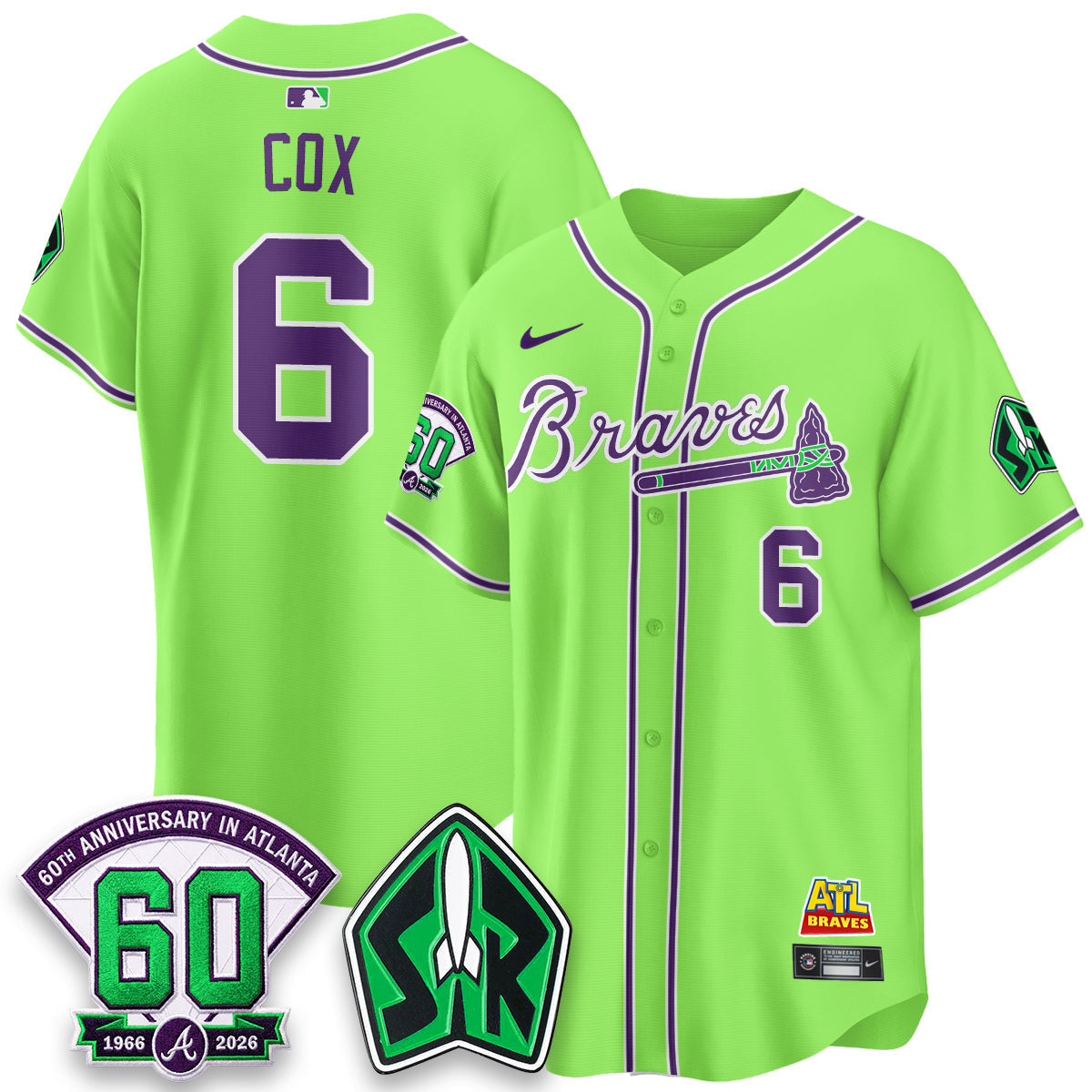 Atlanta Braves 60th Anniversary Space Ranger Edition Vapor Limited Jersey - Stitched