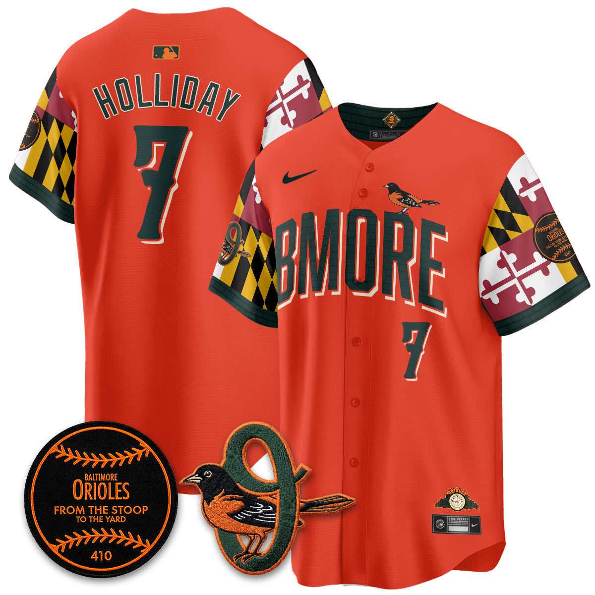 Baltimore Orioles x Maryland State Flag 2026 Vapor Jersey - Stitched-Cuztomshoes