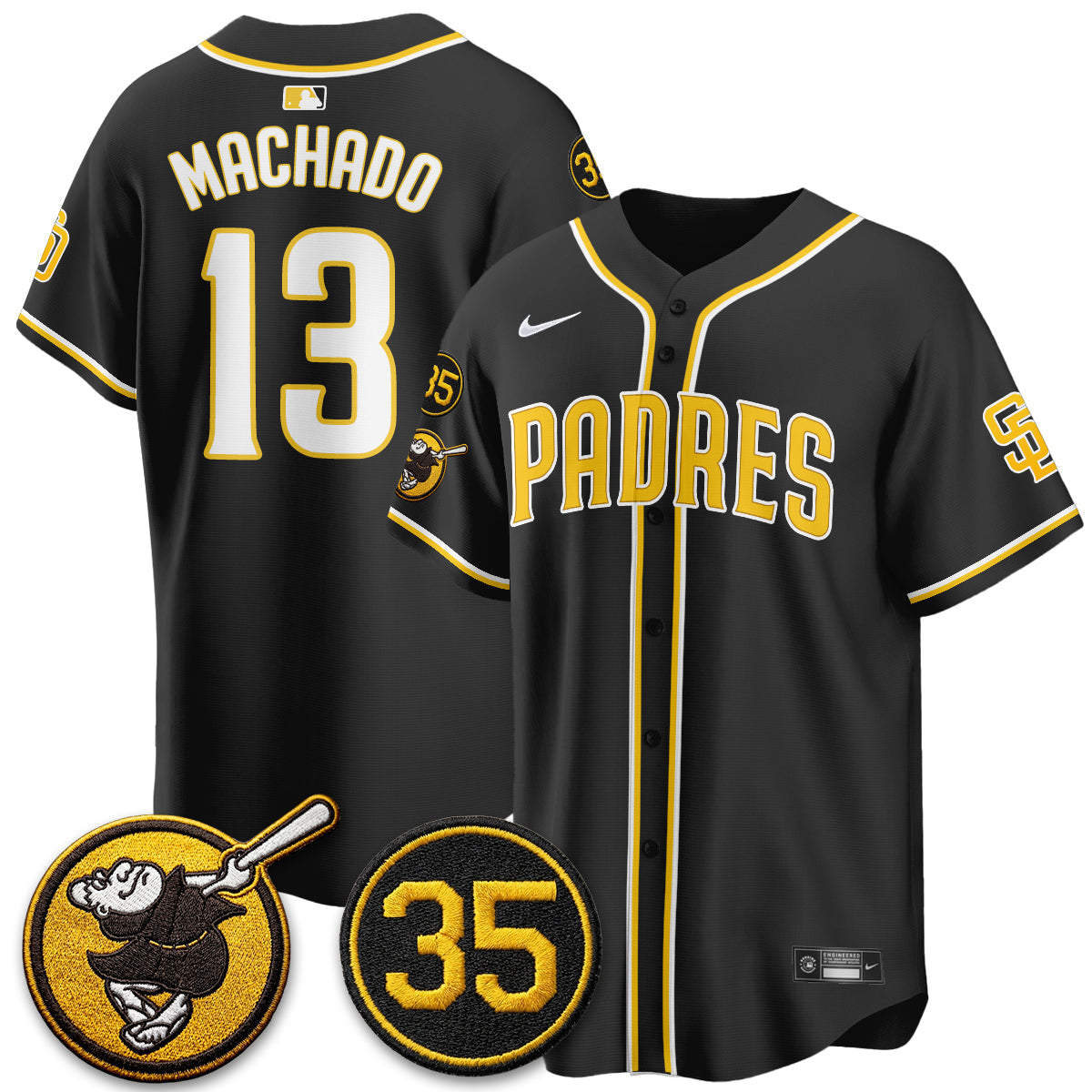 San Diego Padres 2026 Black Out Style Limited Vapor Jersey - Stitched