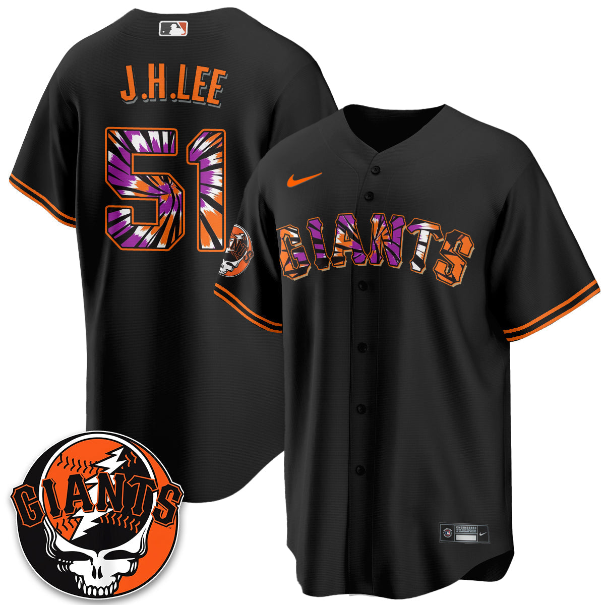 San Francisco Giants x Grateful Dead Vapor Jersey V2 - Stitched