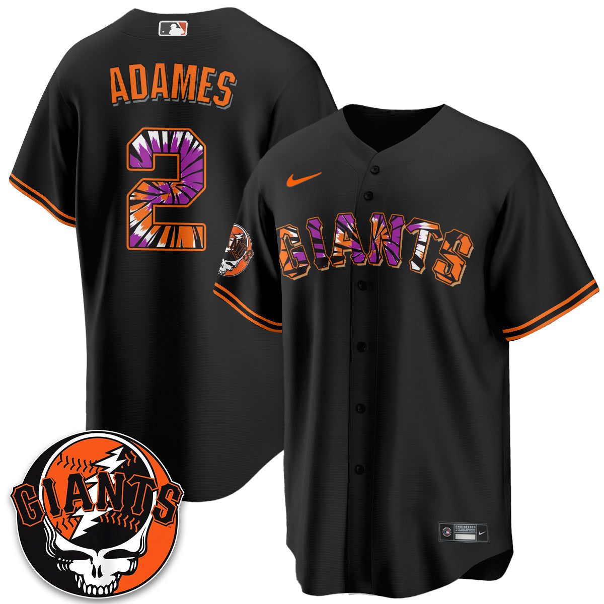 San Francisco Giants x Grateful Dead Vapor Jersey V2 - Stitched