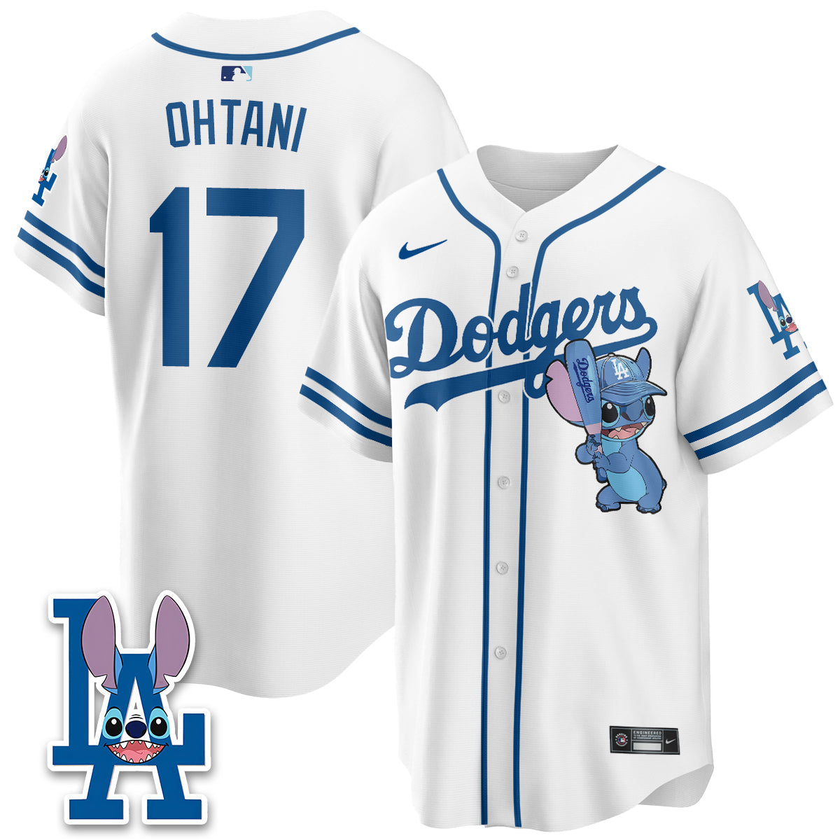 Los Angeles Dodgers x Blue Alien Edition Vapor Jersey - Stitched-Cuztomshoes