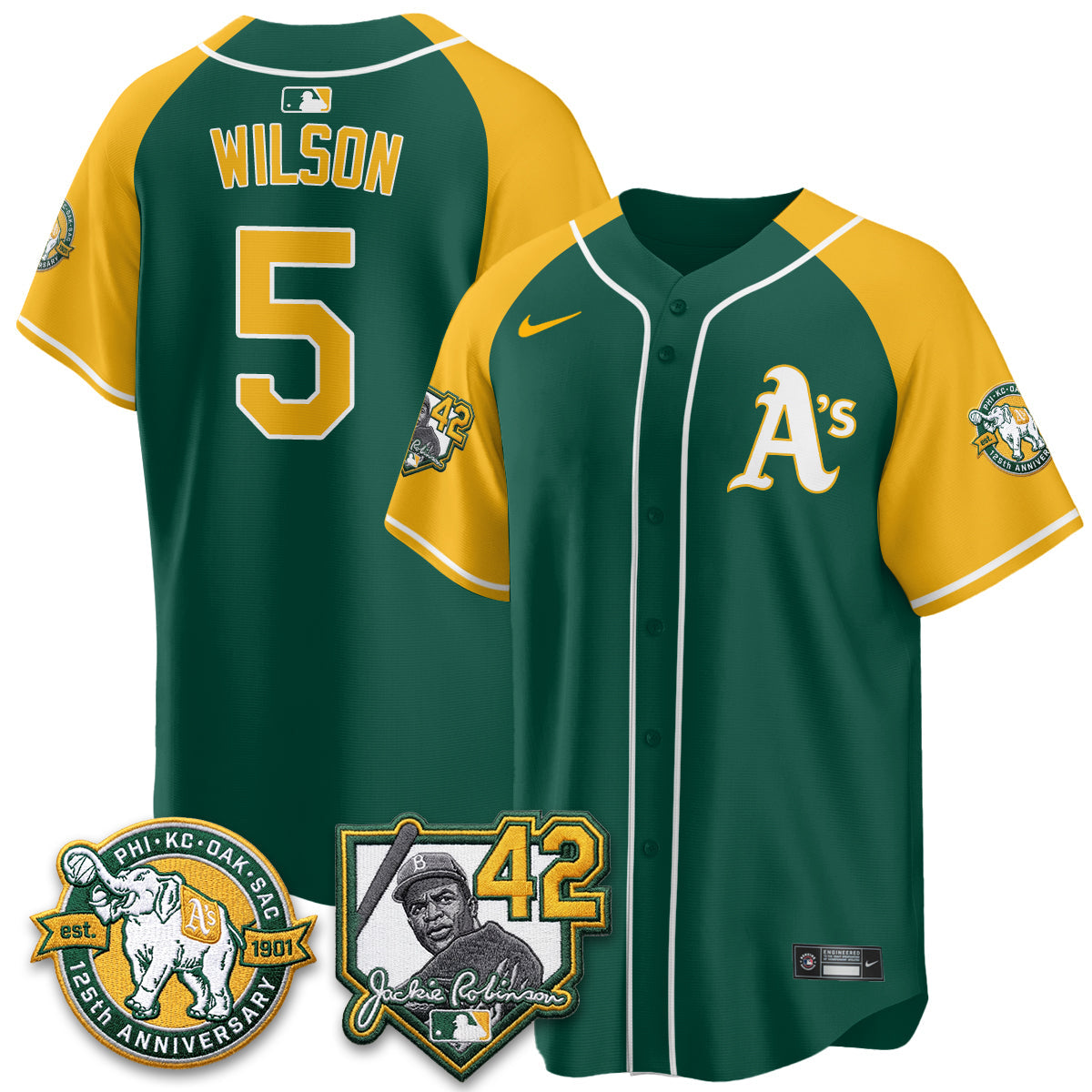 Athletics 2026 Jackie Robinson Day - Celebrating 125 Years Limited Vapor Jersey - Stitched-Cuztomshoes